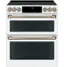 Front. Café - 6.7 Cu. Ft. Slide-In Double Oven Electric True Convection Range with Built-In Wi-Fi, Customizable - Matte White.