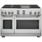 Café - 8.2 Cu. Ft. Self-Cleaning Freestanding Double Oven Dual Fuel Convection Range - Stainless Steel-Front_Standard