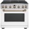 Café - 5.8 Cu. Ft. Self-Cleaning Freestanding Dual Fuel Convection Range - Matte White-Front_Standard