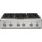 Café - 36" Gas Cooktop with 6 Burners and Reversible Burner Grates - Stainless Steel-Front_Standard