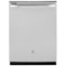 GE - 24" Top Control Tall Tub Built-In Dishwasher - Stainless Steel-Front_Standard