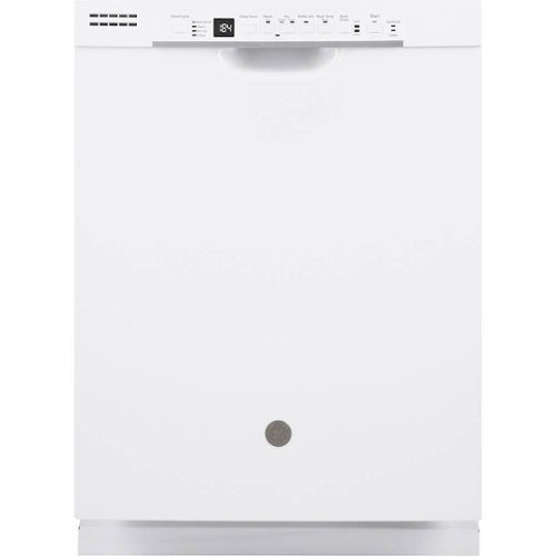 "GE - 24"" Front Control Built-In Dishwasher with 3rd Rack, 50 dBA - White"