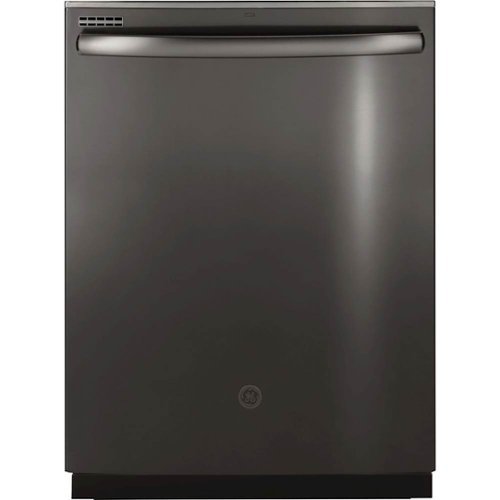 GE - 24" Top Control Tall Tub Built-In Dishwasher - Black Stainless Steel-Front_Standard 