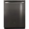 GE - 24" Top Control Tall Tub Built-In Dishwasher - Black Stainless Steel-Front_Standard
