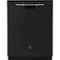 GE - 24" Front Control Tall Tub Built-In Dishwasher - Black-Front_Standard