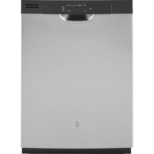 GE - 24" Front Control Tall Tub Built-In Dishwasher - Stainless Steel-Front_Standard 