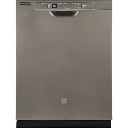 "GE - 24"" Front Control Tall Tub Built-In Dishwasher - Slate"