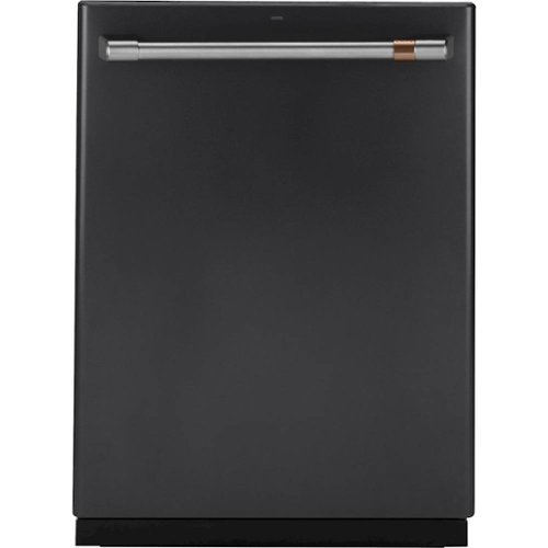  GE - 24" Top Control Tall Tub Built-In Dishwasher with Stainless Steel Tub - Matte Black