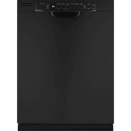GE - 24" Front Control Tall Tub Built-In Dishwasher - Black Slate-Front_Standard 