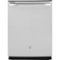 GE - 24" Top Control Built-In Dishwasher with Tall Tub, 48 dBA - Stainless Steel-Front_Standard
