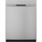 GE - 24" Top Control Tall Tub Built-In Dishwasher with Stainless Steel Tub - Stainless Steel-Front_Standard