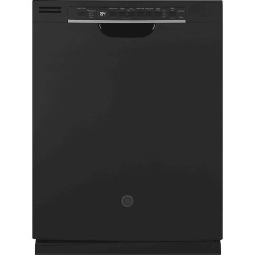 GE - 24" Front Control Tall Tub Built-In Dishwasher with 3rd Rack - Black