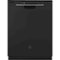 GE - 24" Front Control Tall Tub Built-In Dishwasher with 3rd Rack - Black-Front_Standard