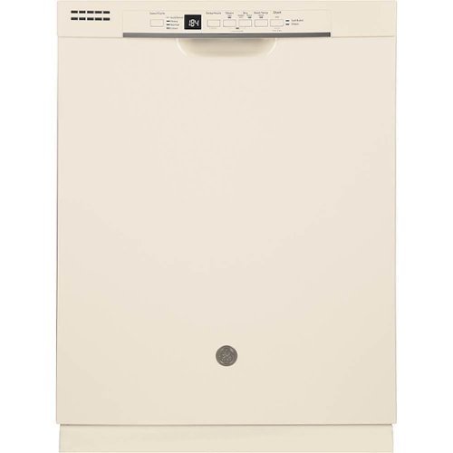 GE - 24" Front Control Tall Tub Built-In Dishwasher - Bisque-Front_Standard 
