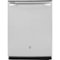 GE - 24" Top Control Tall Tub Built-In Dishwasher - Stainless Steel-Front_Standard 