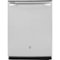 GE - 24" Top Control Tall Tub Built-In Dishwasher - Stainless Steel-Front_Standard