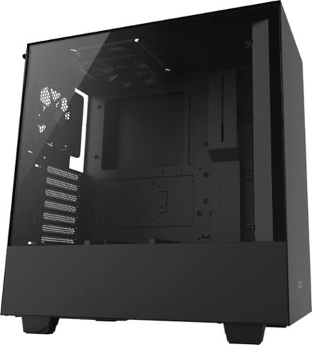 NZXT - H500 Series ATX/Mini-ITX/MicroATX Mid-Tower Case - Matte Black-Front_Standard 