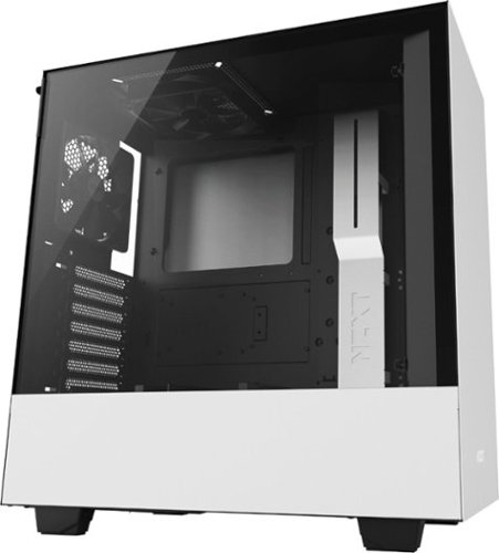 NZXT - H500 Series ATX/Mini-ITX/MicroATX Mid-Tower Case - Matte White-Front_Standard 