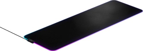 SteelSeries - QcK Prism Cloth Gaming Mouse Pad with 2-Zone RGB Illumination XL - Black