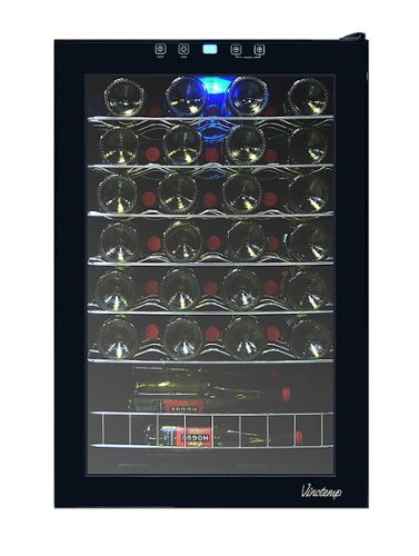 Vinotemp - 48-Bottle Wine Cooler with Touch Screen - Black