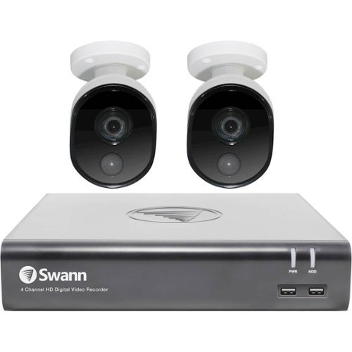 Swann - 4580 4-Channel, 2-Camera Indoor/Outdoor Wired 1080p 1TB DVR Surveillance System-Front_Standard 