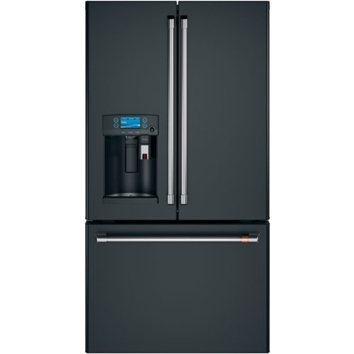 Café - 27.8 Cu. Ft. French Door Refrigerator with Keurig Brewing System - Matte Black-Front_Standard 