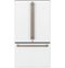 Café - 23.1 Cu. Ft. French Door Counter-Depth Refrigerator, Customizable - Matte White-Front_Standard 