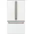 Front. Café - 23.1 Cu. Ft. French Door Counter-Depth Refrigerator, Customizable - Matte White.