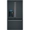 Café - 22.2 Cu. Ft. French Door Counter-Depth Refrigerator with Keurig Brewing System - Matte Black-Front_Standard
