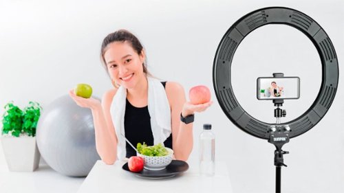 Sunpak LED 448 19 Bi-Color Ring Light Kit - Black BUY IN MIDDLE EAST