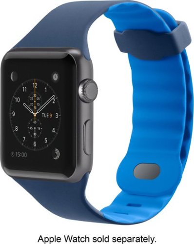 Belkin - Sport Silicone Watch Band for Apple Watch™ 42mm/44mm - Marina Blue-Left_Standard 