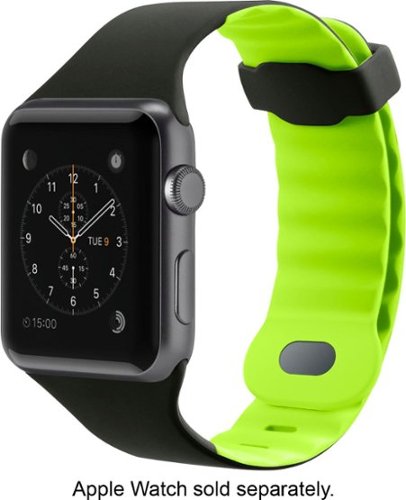  Belkin - Sport Silicone Watch Band for Apple Watch 42mm/44mm - Blacktop/Flash