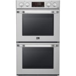 LG - STUDIO 30" Built-In Double Electric Convection Wall Oven with Wifi and EasyClean - Stainless steel - Front_Standard