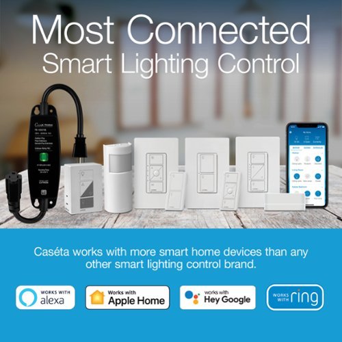 Lutron Caséta Wireless Smart Lighting Dimmer Switch Starter Kit - White WORLDWIDE DELIVERY