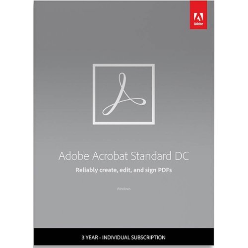 Adobe - Acrobat Standard DC (3-Year Subscription) - Android, Mac OS, Windows, Apple iOS-Front_Standard 