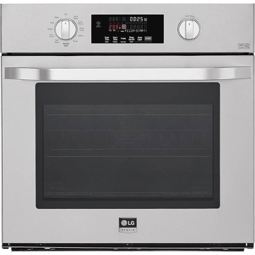 LG - STUDIO 30" Built-In Single Electric Convection Wall Oven with WiFi and EasyClean - Stainless steel