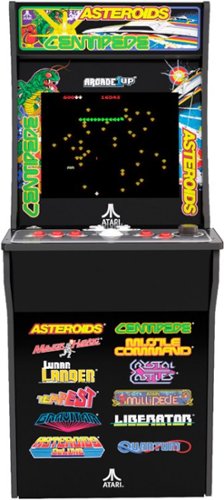 Arcade1Up - Deluxe Edition 12-in-1 Arcade Cabinet with Riser - Black-Front_Standard 
