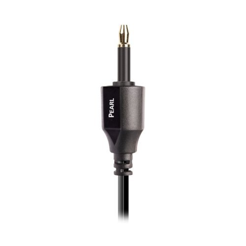 AudioQuest Pearl Optical > 3.5mm Mini M 2.5' Digital Toslink Fiber-Optic Cable with Toslink to 3.5mm Mini Connectors - Black with Gray Stripes GLOBAL SHIPPING