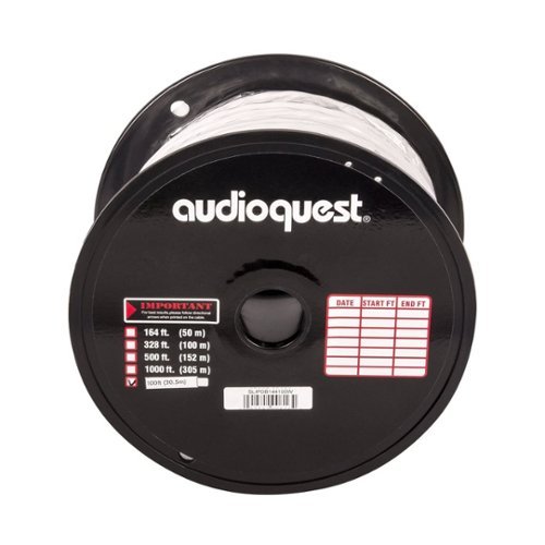 AudioQuest SLiP/DB-14/4 - 100' CL3/FT4 In-Wall & Direct Burial Rated Bulk Speaker Cable - White with Silver Stripes HOW TO BUY