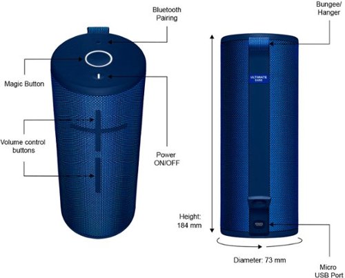 Ultimate Ears BOOM 3 Portable Wireless Bluetooth Speaker with Waterproof/Dustproof Design - Lagoon Blue BUY IN EUROPE