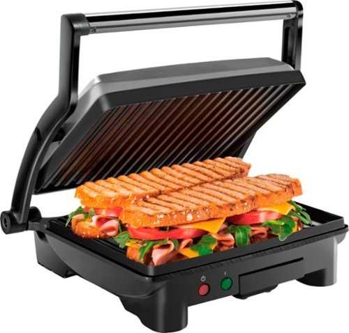 Chefman Electric 4 Slice Panini Press Grill and Sandwich Maker - Stainless Steel