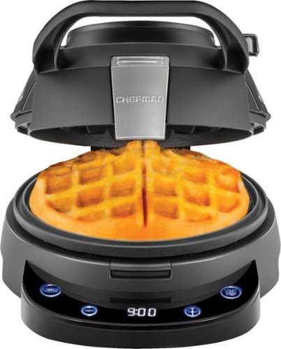 CHEFMAN - Volcano Digital Waffle Maker - Black-Front_Standard 