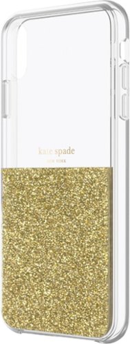 kate spade new york - Protective Case for Apple® iPhone® XS Max - Gold/Clear Inlay-Front_Standard 