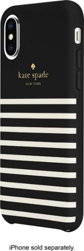 kate spade new york - Protective Case for Apple® iPhone® X and XS - Feeder Black-Front_Standard 