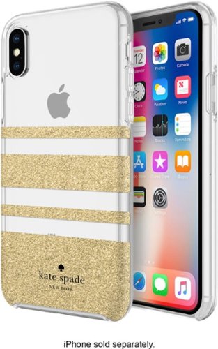 kate spade new york Protective Hardshell Case for Apple iPhone X and XS - Gold GLOBAL SHIPPING