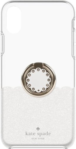 kate spade new york - Case + Ring for Apple® iPhone® XR - White Scallop-Front_Standard 