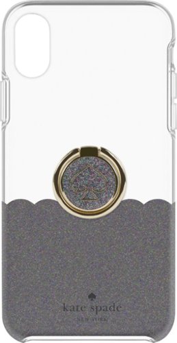  kate spade new york - Protective Case + Ring for Apple iPhone XS Max - Black Scallop