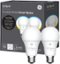 C by GE - A19 Bluetooth Smart LED Bulb with Google Assistant/Alexa/HomeKit (2-Pack) - Adjustable White-Front_Standard
