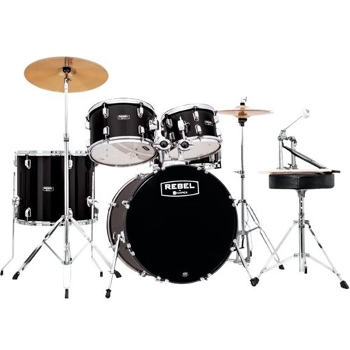 Mapex - Rebel 5-Piece Drum Set - Black-Front_Standard 