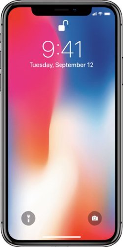 Simple Mobile - Apple iPhone X with 64GB Memory Prepaid Cell Phone-Front_Standard 